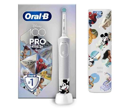 Oral-B Pro Kids Disney D103.413.2KX elektrický zubní kartáček, sonický, pro děti, 2 režimy, časovač, pouzdro