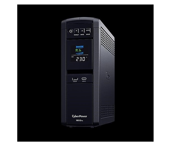 CyberPower PFC SineWave LCD GP UPS 1600VA/1000W, Schuko zásuvky