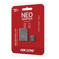 HIKSEMI MicroSDXC karta 128GB, C10, UHS-I, (R:92MB/s, W:40MB/s) + adapter