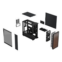 FRACTAL DESIGN skříň North Charcoal Black TG Light Tint, 1x USB 3.1 Typ-C, 2x USB 3.0, bez zdroje, ATX
