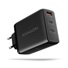 AXAGON ACU-DPQ100, GaN nabíječka do sítě 100W, 3x port (USB-A + dual USB-C), PD3.0/PPS/QC4+/Apple, černá