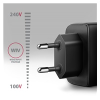 AXAGON ACU-PQ45 GaN nabíječka do sítě 45W, 2x port (USB-A + USB-C), PD3.0/PPS/QC4+/SFC 2.0/AFC/Apple