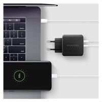 AXAGON ACU-PQ45 GaN nabíječka do sítě 45W, 2x port (USB-A + USB-C), PD3.0/PPS/QC4+/SFC 2.0/AFC/Apple