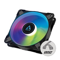 ARCTIC ventilátor P12 PWM PST A-RGB, 120mm, 4pin, ARGB, PWM, černá
