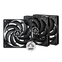 ARCTIC ventilátor P12 Slim PWM PST 3-Pack, 120mm, 4pin, PWM, černá