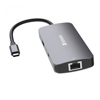 VERBATIM Hub USB-C Pro Multiport 5 Port, 2x USB 3.2, 1x USB-C, HDMI, RJ45, šedá