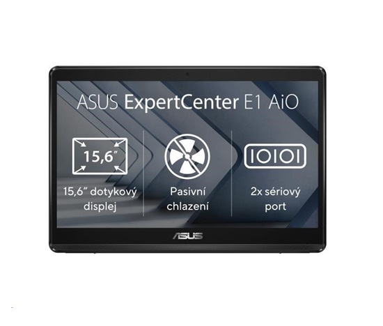 ASUS PC AiO ExpertCenter E1 (E1600WKAT-BA041M),N4500,15,6" 1920 x 1080, 4GB,128GB SSD,Intel UHD,RS-232,No OS,Black