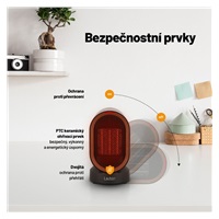 Lauben Desk Fan&Heater 2in1 600BB
