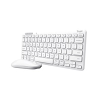 TRUST set klávesnice + myš LYRA, Bezdrátový set klávesnice a myši, ECO, US, bílá