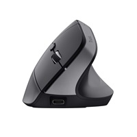 TRUST myš Bayo+ Ergonomická vertikální myš, Bezdrátová, černá