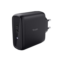 TRUST nabíječka MAXO 65W, 2x USB-C, černá