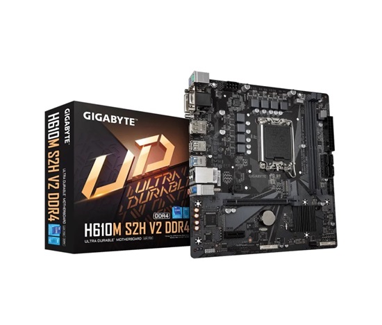 BAZAR - GIGABYTE MB Sc LGA1700 H610M S2H V2 DDR4, Intel H610, 2xDDR4, 1xDP, 1xHDMI, 1xDVI, 1xVGA, mATX - Po opravě (Náhr