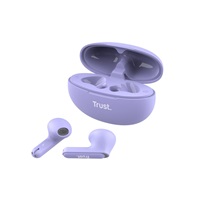TRUST sluchátka Yavi, Bluetooth, špunty, fialová