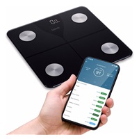 Salente SlimFit, osobní diagnostická fitness váha, Bluetooth, černá