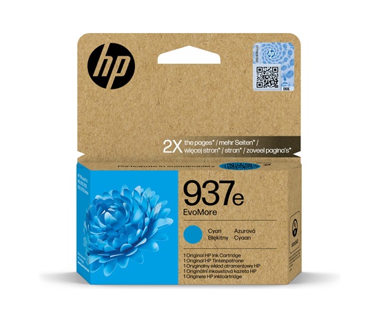 HP 937e EvoMore Cyan Original Ink Cartridge (1,650 pages)