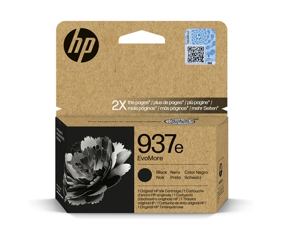 HP 937e EvoMore Black Original Ink Cartridge (2,500 pages)