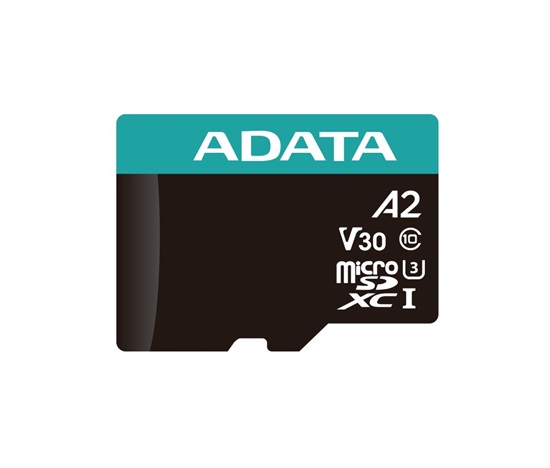 ADATA MicroSDXC karta 512GB Premier Pro UHS-I V30S (R:100/W:80 MB/s) + SD adaptér