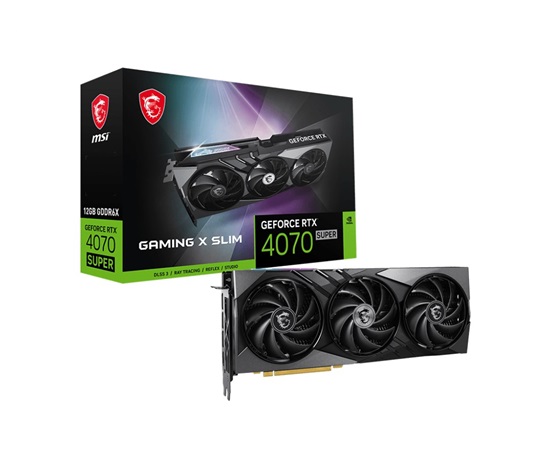 BAZAR MSI VGA NVIDIA GeForce RTX 4070 SUPER 12G GAMING X SLIM, RTX 4070 SUPER, 12GB GDDR6X, 3xDP,1xHDMI - POŠKOZENÝ OBAL