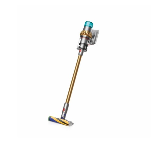 Dyson V15 Detect Absolute (2023) vysavač, 14 cyklonů, 230 AW, filtrace celého přístroje, výdrž až 60 minut, Gold