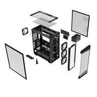 ADATA XPG case BATTLECRUISER II Mid-Tower, bez zdroje, 4x 120mm ARGB Fan, Černá