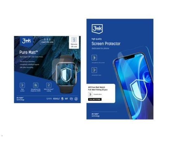 3mk All-Safe - AIO fólie Pure Matt Pro Full Wet Fitting Tablet, 25 ks