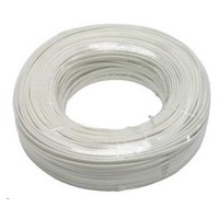 PremiumCord kabel telefonní 2 žíly bílý 100m