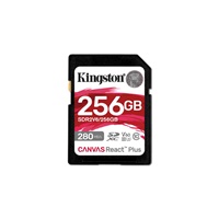 Kingston SDXC karta 256GB Canvas React Plus, UHS-II, U3, V60, R:280/W:150MB/s