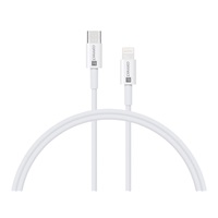 CONNECT IT Duplex nabíjecí adaptér 1xLightning, 1×USB-C, 20W, 1xLightning - USB-C kabel, bílá