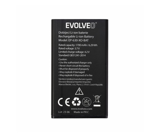 EVOLVEO originální baterie 1700 mAh pro EasyPhone XO