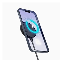 3mk bezdrátová nabíječka - Hardy Wireless Charger 2in1 s funkcí stojánku, 15w, černá