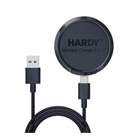 3mk bezdrátová nabíječka - Hardy Wireless Charger 2in1 s funkcí stojánku, 15w, černá