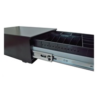 Virtuos pokladní zásuvka SK-325C - s kabelem, pořadač 6/8, 9-24V, černá