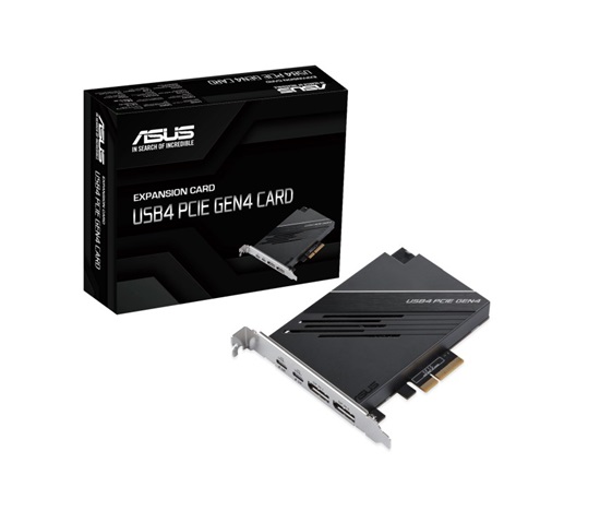 ASUS Rozšiřovací karta USB4 PCIe Gen4, PCIe 4.0 x4, 2x USB4 Typ-C, 2x DP