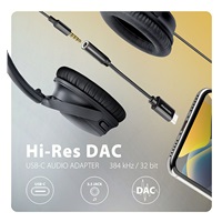 AXAGON ADA-HC, USB-C na 3.5mm jack - Hi-Res DAC audio adaptér, 384kHz/32bit, stereo