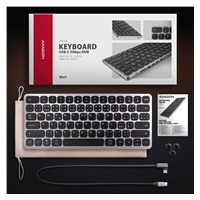 AXAGON HMC-KB-CS, USB 5Gbps hub s CZ/SK klávesnicí, HDMI 4K/60Hz, 3x USB-A, SD/mSD, audio, PD 100W, kabel USB-C 60cm