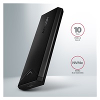 AXAGON EEM2-UB2, USB-C 10Gbps - M.2 NVMe SSD ARROW box, černý
