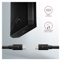 AXAGON EEM2-UB2, USB-C 10Gbps - M.2 NVMe SSD ARROW box, černý
