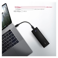 AXAGON EEM2-UB2, USB-C 10Gbps - M.2 NVMe SSD ARROW box, černý