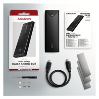 AXAGON EEM2-UB2, USB-C 10Gbps - M.2 NVMe SSD ARROW box, černý