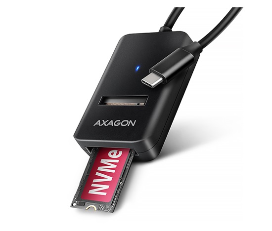 AXAGON ADM2-CM USB-C 10Gbps - M.2 NVMe & SATA SSD adaptér, kabel USB-C 10cm