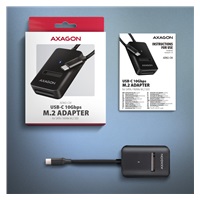 AXAGON ADM2-CM USB-C 10Gbps - M.2 NVMe & SATA SSD adaptér, kabel USB-C 10cm
