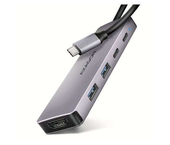 AXAGON HMC-5H60, USB 5Gbps hub, porty 2x USB-A, 1x USB-C, HDMI 4k/60, PD 100W, kabel USB-C 15cm