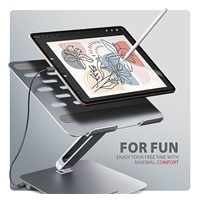 AXAGON HMC-STND, stojan pro 10"-16" notebooky, USB 5Gbps hub, 3x USB-A, HDMI 4k/60Hz, RJ-45, PD 100W, kabel USB-C 60cm