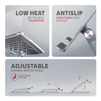 AXAGON STND-LQ, hliníkový HQ stojan pro notebooky 10" - 16", nastavitelná výška a úhel