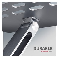 AXAGON STND-LQ, hliníkový HQ stojan pro notebooky 10" - 16", nastavitelná výška a úhel