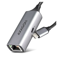 AXAGON ADE-TXPD, USB-C 3.2 Gen 1 - Gigabit Ethernet síťová karta, Asix AX88179, PD 100W, auto instal