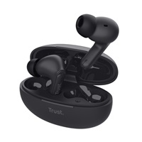 TRUST sluchátka Yavi, Bluetooth ENC, špunty, černá