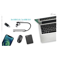 i-tec USB-A/USB-C Metal HUB 1x USB-C 3.1 + 3x USB 2.0