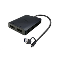 i-tec USB-A/USB-C Dual 4K DP Video Adapter