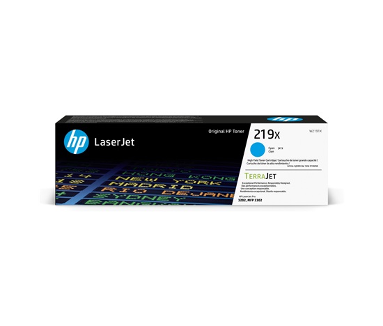 HP 219X High Yield Cyan Original LaserJet Toner Cartridge (2,500 pages)